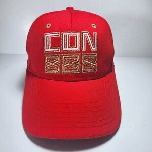 Olympic Team Canada Hat Red Hook & Loop Adjustable Red Gold Embroidery HBC